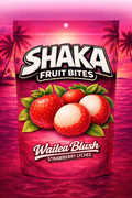 Shaka Fruit Bites - Wailea Blush – Strawberry Lychee Gummies (3.3 oz)